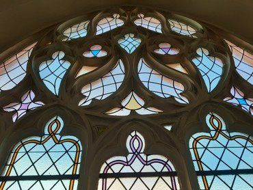 Rosettenfenster der evangelischen Kirche in Engers